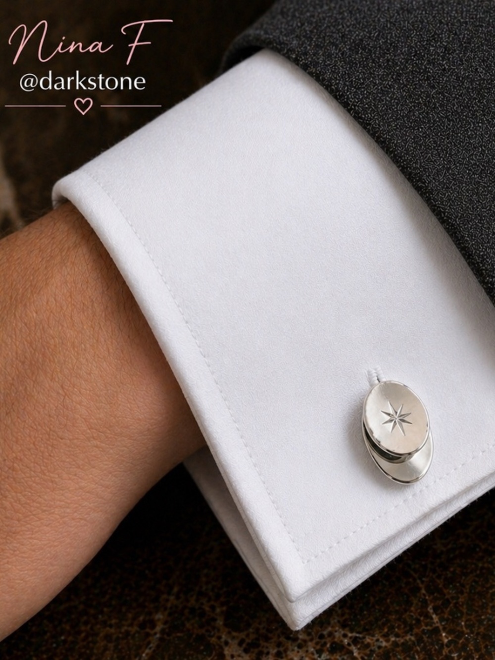 Vintage Swank Silver-Tone Starburst Cufflinks – Mid-Century Formal Wear